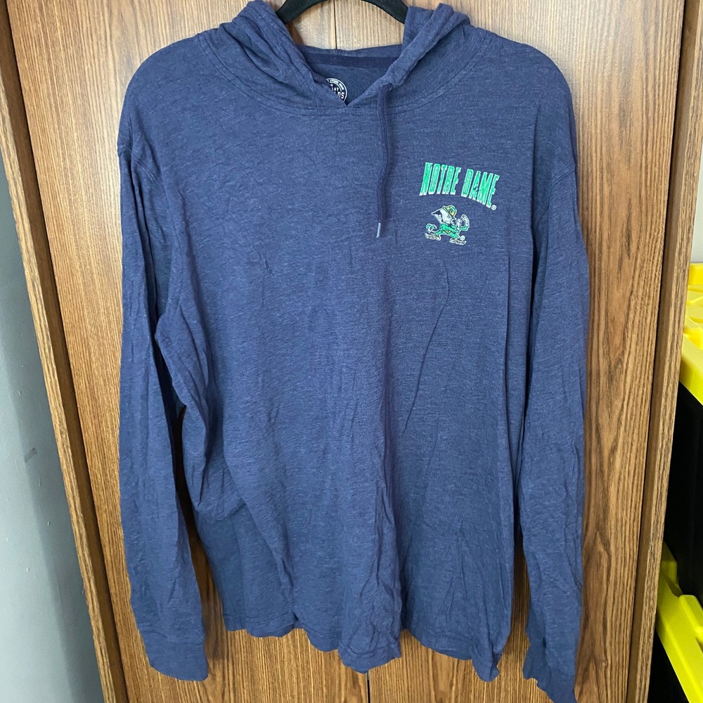 Rivalry Threads Notre Dame Hoodie Women XL Blue Fighting Irish Long Sleeve